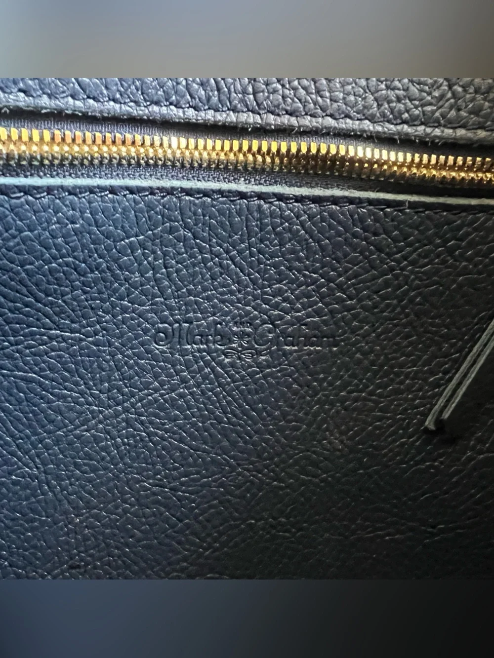 Mark & Graham Everyday Italian Leather Tote - Navy - Medium - Picture 6 of 9